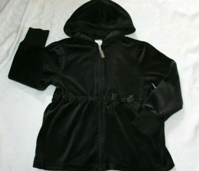 Gymboree GLAMOUR KITTY HOLIDAY CLASSICS Velour Hoodie Jacket NWT Black 6 8 10 - Image 1 of 3