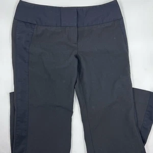 Express Women's Editor Dress Pants Size 6 Black Cotton Blend Stretch Bootcut - Picture 1 of 9