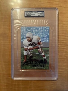 BILL WILLIS GOAL LINE ART 4X6 AUTOGRAPH! PSA CERTIFIED! HOF INSCRIPTION!! - Picture 1 of 2