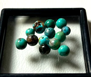 Old Natural Turquoise Beads , Loose Turquoise Beads 4 Pcs Lot - Picture 1 of 8