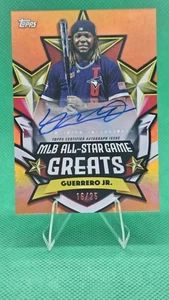 VLADIMIR GUERRERO JR 2025 Topps All-Star Game ⚾️ ASG GREATS ORANGE FOIL AUTO /25 - Picture 1 of 4