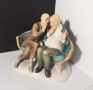 Giuseppe Calle Capodimonte INSPIRED Men Sitting Patting Gossip Figur 1959 - Bild 1 von 7