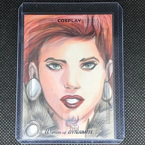 Cosplay Frau von Dynamite Skizzenkarte signiert Dan Tearle - Bild 1 von 2