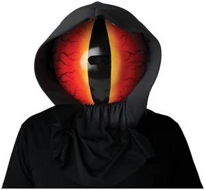 Evil Eye Big Red Eyeball Alien Horror Adult Mens Costume Light Up 1/2 Mask - Picture 1 of 2