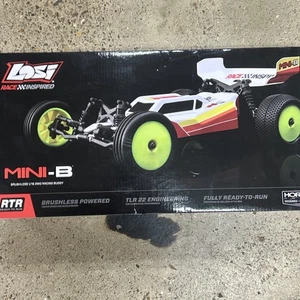 Losi Mini-B 1/16 RTR Brushless 2WD Buggy (Blue) LOS01024T2 - Picture 1 of 4