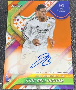 2024-25 Topps The Finest Jude Bellingham Orange Refractor Auto Real Madrid /25 - Picture 1 of 2