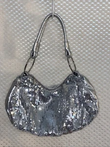 Cato Silber Pailletten Handtasche Tasche Y2K glänzend Weihnachten Handtasche Party Night Out Clubs - Bild 1 von 11