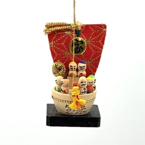 Muñecas Kokeshi japonesas micro miniatura pequeñas de colección en velero adorno Japón - Imagen 1 de 4
