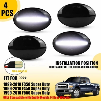 For Ford F350 F450 F550 Super Duty Truck LED Side Fender Marker Light Dually Bed - Image 1 of 4