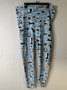 Trina Wear Egypt Cleo Printed Elastic Waist Leggings Plus 2X Halloween Turquoise - Bild 1 von 10