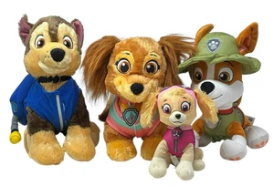 PAW PATROL Talking Plush Lot VIDEO Build-A-Bear Spin Master Chase Tracker Libert - Picture 1 of 19
