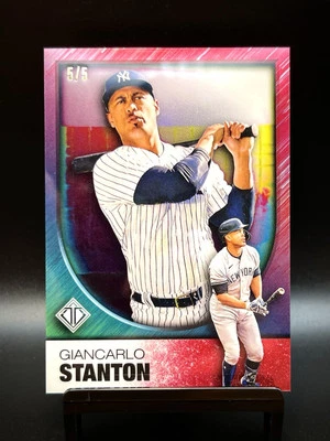 2023 Topps Transcendent Icons Giancarlo Stanton IMAGE VARIATION RED 5/5! Yankees - Image 1 of 2