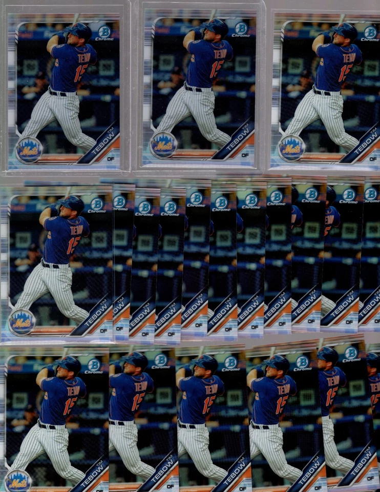 2019 Bowman Chrome Draft TIM TEBOW 1st Bowman REFRACTOR #BDC-92 LOT X 20 - Image 1 of 1