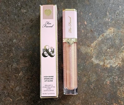 Too Faced SUNSET CRUSH Rich & Dazzling Hi Shine Sparkling Lip Gloss .25oz NIB! - Image 1 of 4