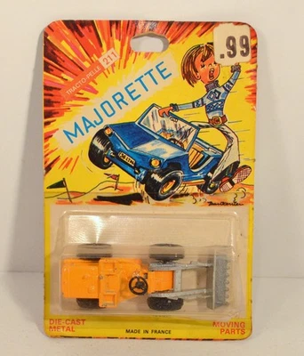 Tractor arado amarillo fundido a presión 1967 vintage 3" Tracto-Pelle #211 Majorette Francia Foto 1 de 2