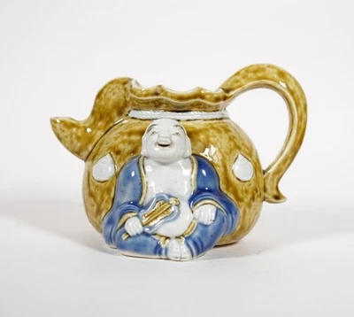 Tetera de porcelana Hotei Hirado Ware período Edo Japón siglo XIX Buda Foto 1 de 4