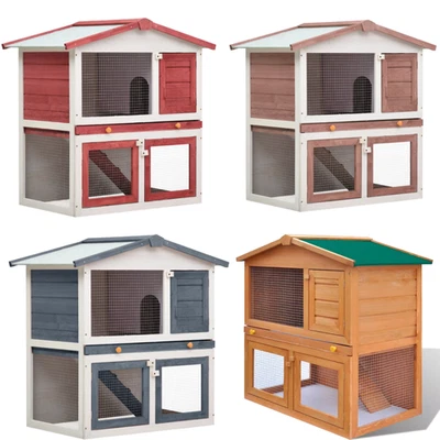 Kaninchenstall Freilaufgehege grün Auslauf Freigehege Kaninchen Hasen 3 Türen - Bild 1 von 4