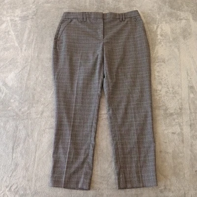 White House Black Market Slim Ankle Pants Womens Size 10P Gray Purple Plaid - Image 1 of 4