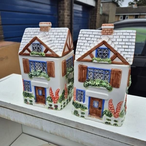 Vintage Collectable Novelty Tea Bag / Coffee Pots "House" Building Design - Picture 1 of 7