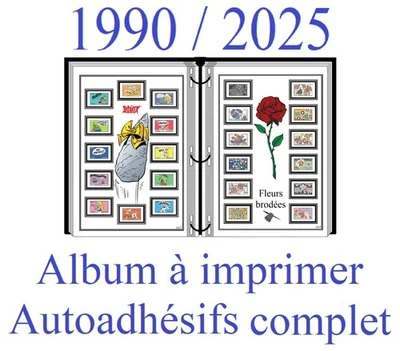 Album de timbres à imprimer AUTOADHESIFS   1990 / 2025 - Photo 1/4