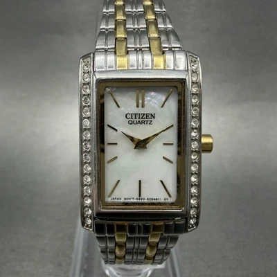 Reloj Citizen Tank Mujer 19mm Cuadrante MOP Dos Tonos 5920-S063663 Batería Nueva Foto 1 de 4