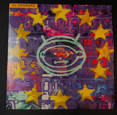 U2: Zooropa 1993 Vinyl Record 1st EURO Press LP Island Rec. IN SHRINK  VG+/VG+! - Image 1 of 4