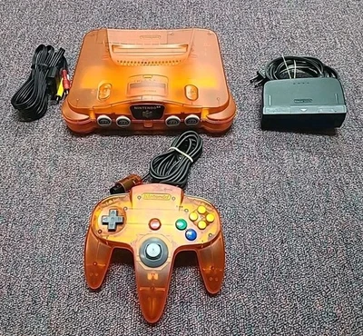 Consola Nintendo 64 N64 Daiei Hawks naranja transparente Foto 1 de 4