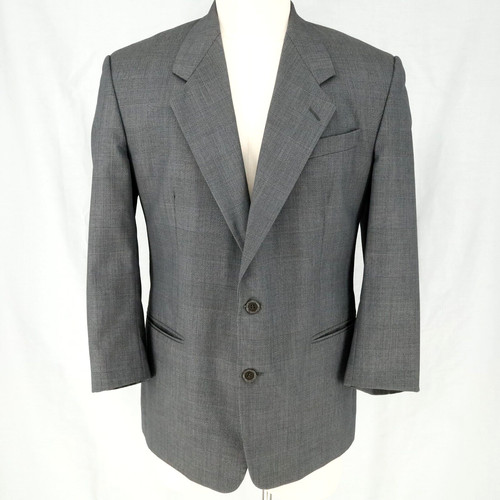 SAINT LAURENT (YSL) Cappotto sportivo Yves Saint Laurent uomo 42R grigio giacca a quadri dillards vintage