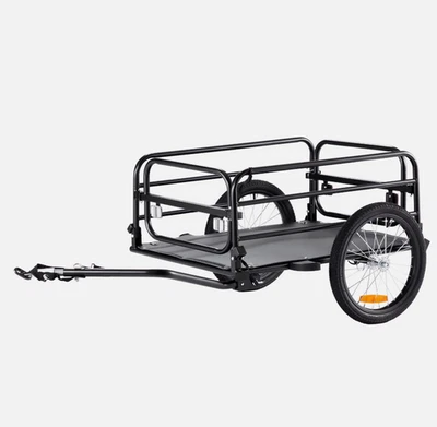 Remolque de carga para bicicletas carro de almacenamiento portabicicletas 160 lb carga acero al carbono Foto 1 de 4