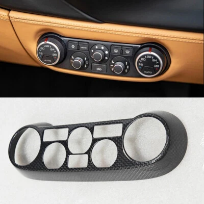 Dry Carbon Fiber Interior AC Console Panel Cover Trim For Ferrari 488 GTB Spider - Imagem 1 de 4