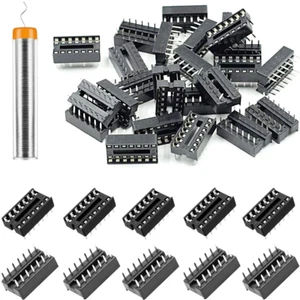 50 Stück DIP-IC-Sockel 14-poliger 2,54 mm Abstand IC-Sockel-Adapter Löttyp Flach - Bild 1 von 7