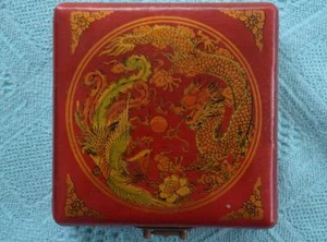 RARE Vintage CHINESE Chess Set Includes Original Box- Game Mat-32 Wooden Pieces - Bild 1 von 1