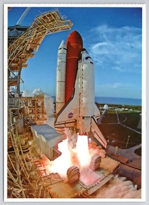 Postkarte NASA Space Shuttle Atlantis hebt ab - Bild 1 von 2