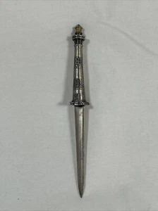 Raro abrecartas único faro de peltre 8" - Imagen 1 de 4