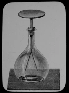 Electroscopio Magic Lantern Slide hoja de oro c1888 ilustración de ciencia victoriana - Imagen 1 de 3