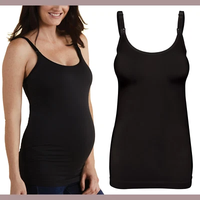 Camiseta sin mangas Bravado Designs camisola de enfermería de maternidad negra XL Foto 1 de 4