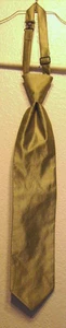 Tie, Strap-On Vintage Wide Antique-Gold Textured Satin ADJUSTABLE NECK & LENGTH! - Picture 1 of 1