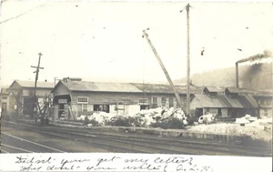 Antigua fábrica, Castine ME; bonito 1907 RPPC - Imagen 1 de 1