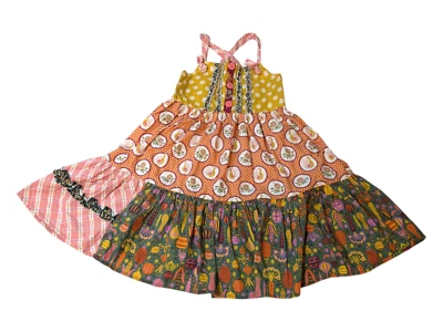 Matilda Jane Patchwork Knot Dress Austin Rivers Choose Your Own Path Size 8 - Image 1 of 4