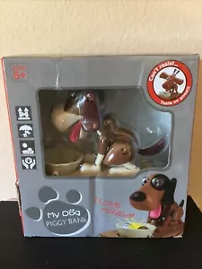My Dog Piggy Bank(Brown&White) Robotic Coin Munching Toy Money Box New - Picture 1 of 6