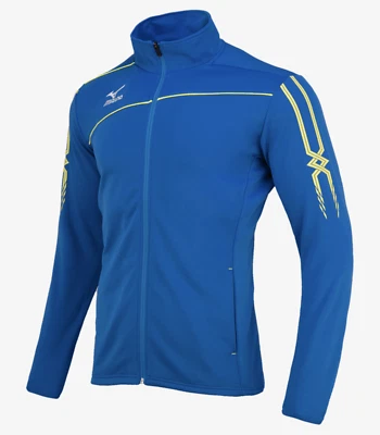 Mizuno Men Knit Slim Training FZ Blue Soccer Jacket Top Shirts Jersey P2MC601226 - Image 1 of 4