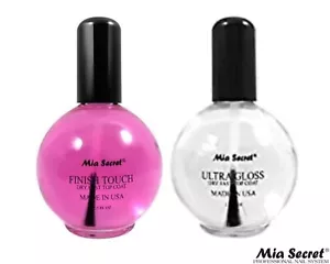 Mia Secret Ultra Gloss Top coat & Finish Touch Top Coat 2.5oz Combo - Picture 1 of 1