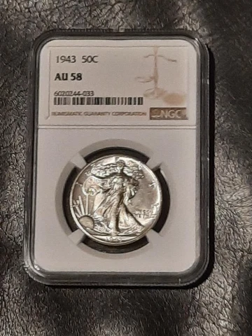 Walking Liberty Half Dollar  1943 NGC AU 58  Buy one or more from the group Cover