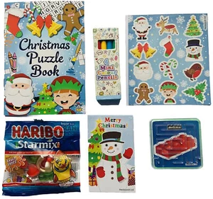 Kids Christmas Eve Activity Pack Children's Party Bag with sweets - Picture 1 of 3