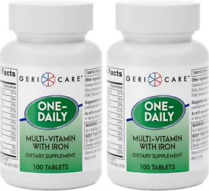 One-Daily Multi-Vitamin with Iron, for Every Day Nutritional Supplement Support, - Picture 1 of 12