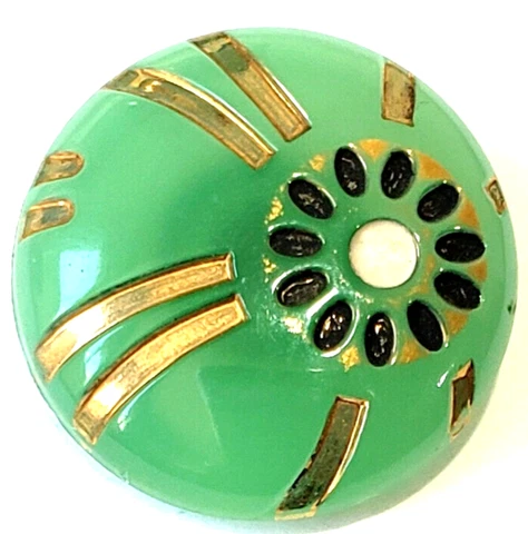 Translucent Green Glass Antique Button-Glass Itself Is Beautiful! Cover