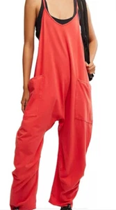 NWT FREE PEOPLE ~ HOT SHOT ONE-PIECE JUMPSUIT ~ L ~ WINTERBERRY - Imagen 1 de 7