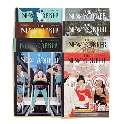 Eight 2016-2017 New Yorker Magazine Issues • No Subscription Labels - Image 1 of 2
