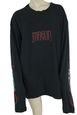 Camisa MASON By Joe Perez Temporada 1 Negra De Gran Tamaño Manga Larga Talla S Foto 1 de 4