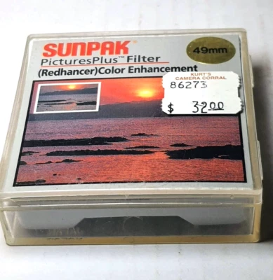 49mm Special Effect Red Enhancer Glass Lens Filter Enhancement Enhancing SUNPAK - Image 1 of 2